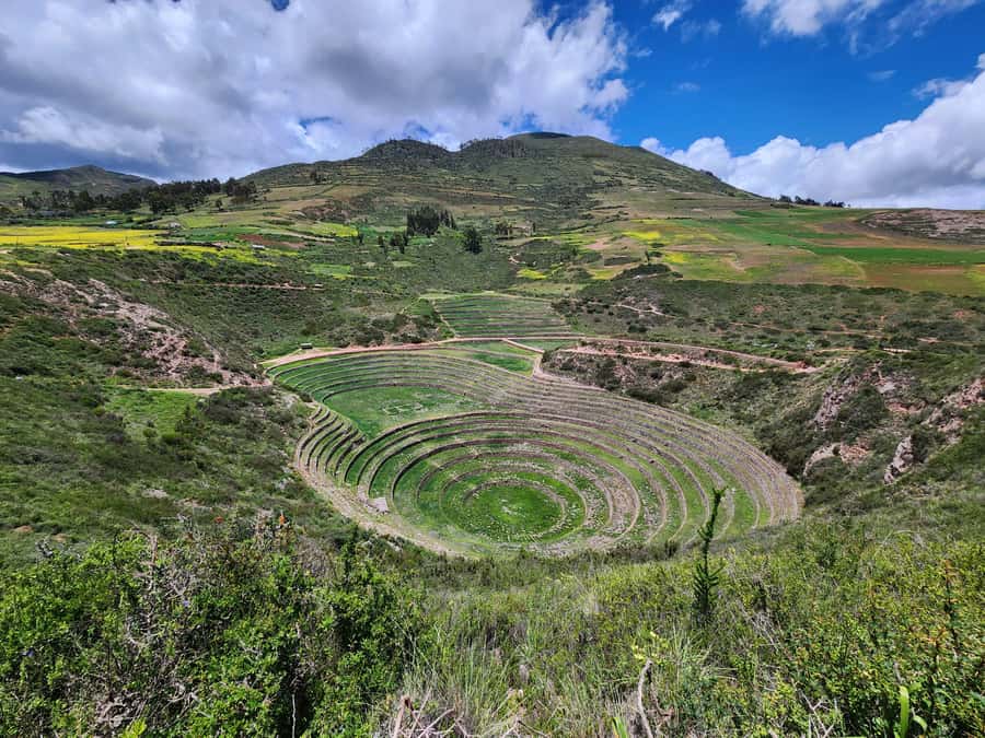 From Cusco: Chinchero, Moray, Maras, Ollantaytambo and Pisaq - Moray’s Circular Terraces: Inca Farming Lab on a Grand Scale
