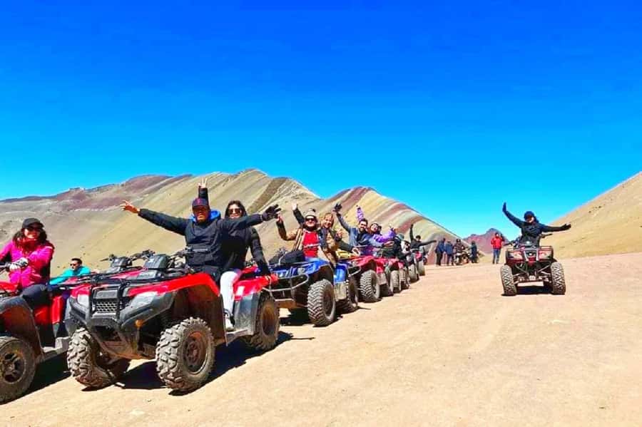 From Cusco: Rainbow Mountain in ATV Quad Bikes + meals - The Long Van Ride Toward Cusipata and Pitumarca